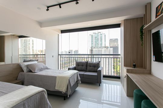 Studio mobiliado com 34m²